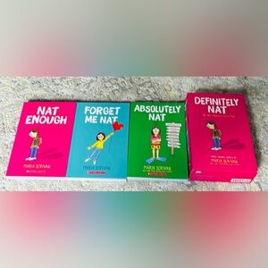 The Nat Enough Collection containing three Grahic novels my Maria Scrivan